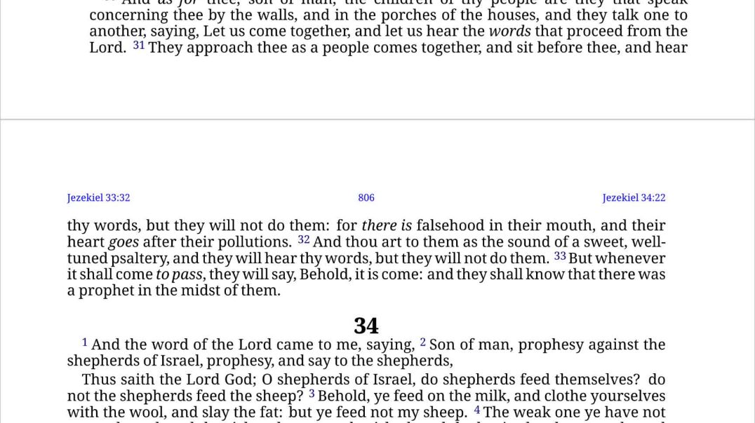 Ezekial 34 Why The Shepherds Are Going to Die and Their Sheep