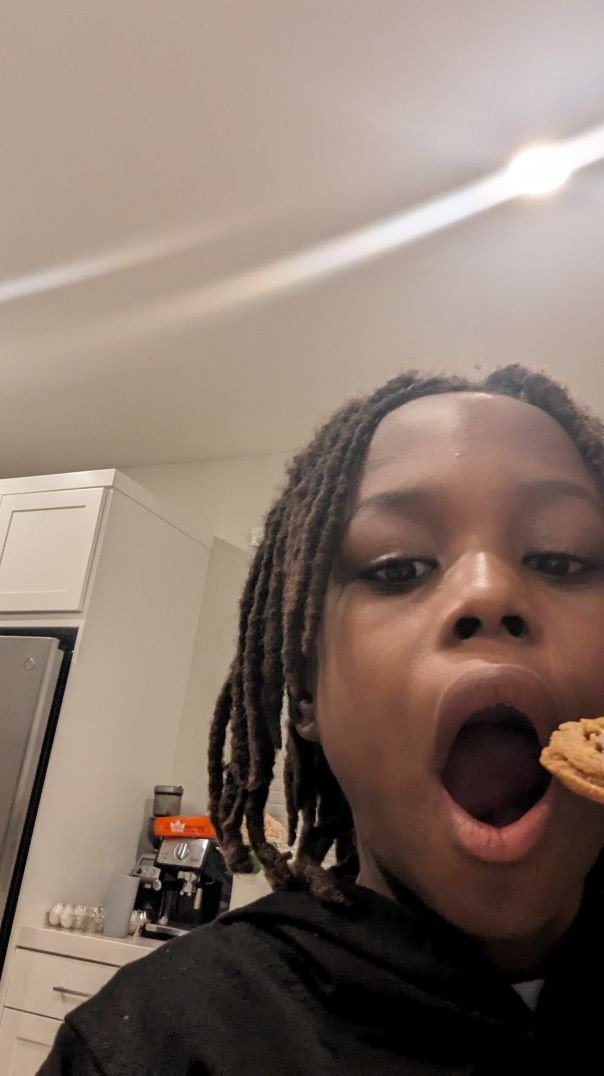 Josiah tries a cookie