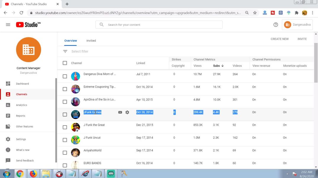 Behind the scenes of a YouTube MCN Dashboard