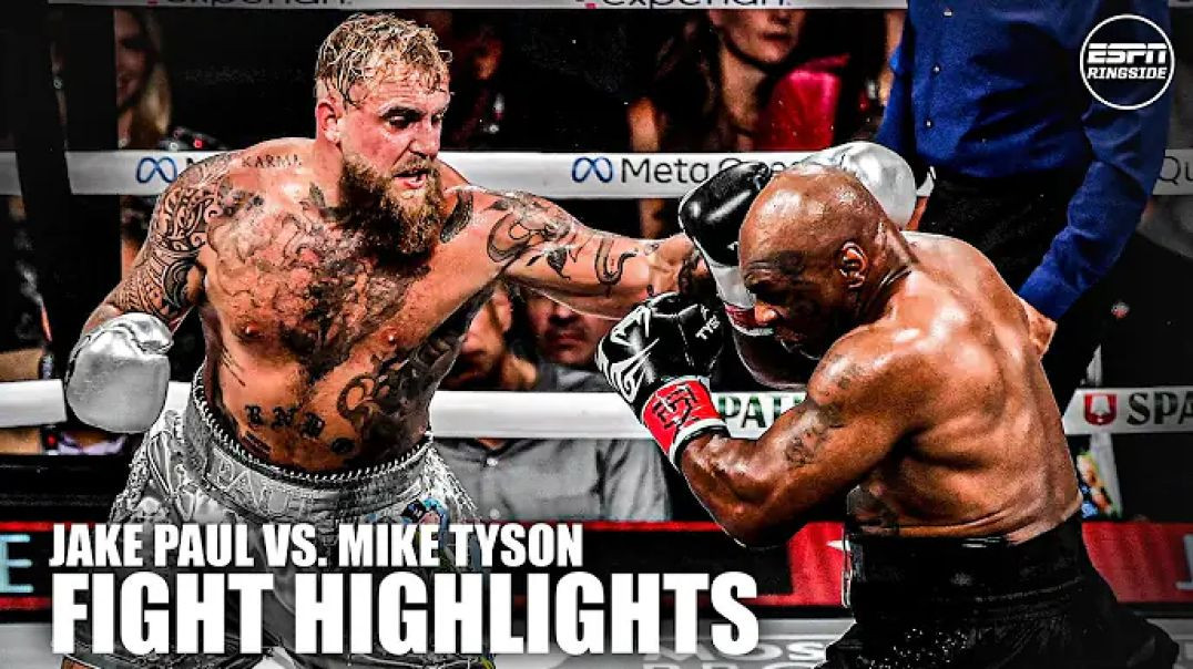 ⁣Jake Paul vs. Mike Tyson FIGHT HIGHLIGHTS 🥊 