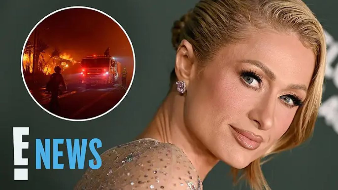 ⁣Paris Hilton Watches Malibu Beach House Burn Down