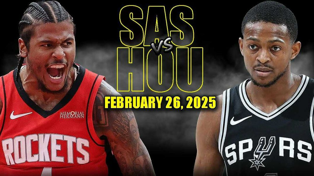 ⁣San Antonio Spurs vs Houston Rockets Full Game Highlights - February 26, 2025 | NBA Regular Season