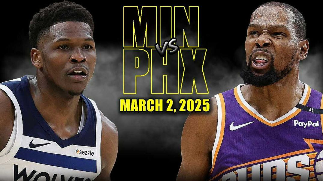 ⁣Minnesota Timberwolves vs Phoenix Suns Full Game Highlights - March 2, 2025 | NBA Regular Season