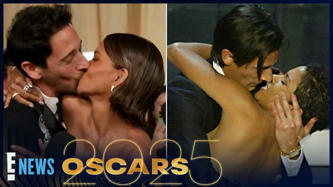 ⁣See Adrien Brody, Halle Berry Recreate That 2003 Kiss | Oscars 2025