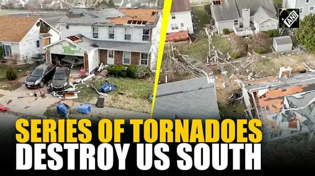 ⁣Massive storm devastates US, series of Tornadoes rake destruction, kill 13