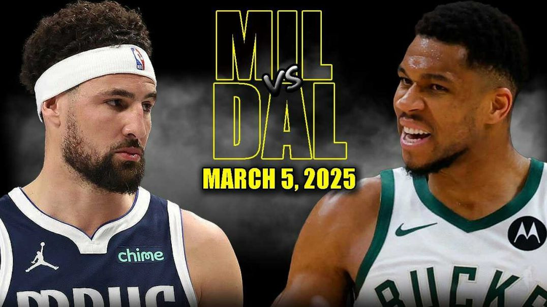 ⁣Milwaukee Bucks vs Dallas Mavericks Full Game Highlights - March 5, 2025 | NBA Regular Season