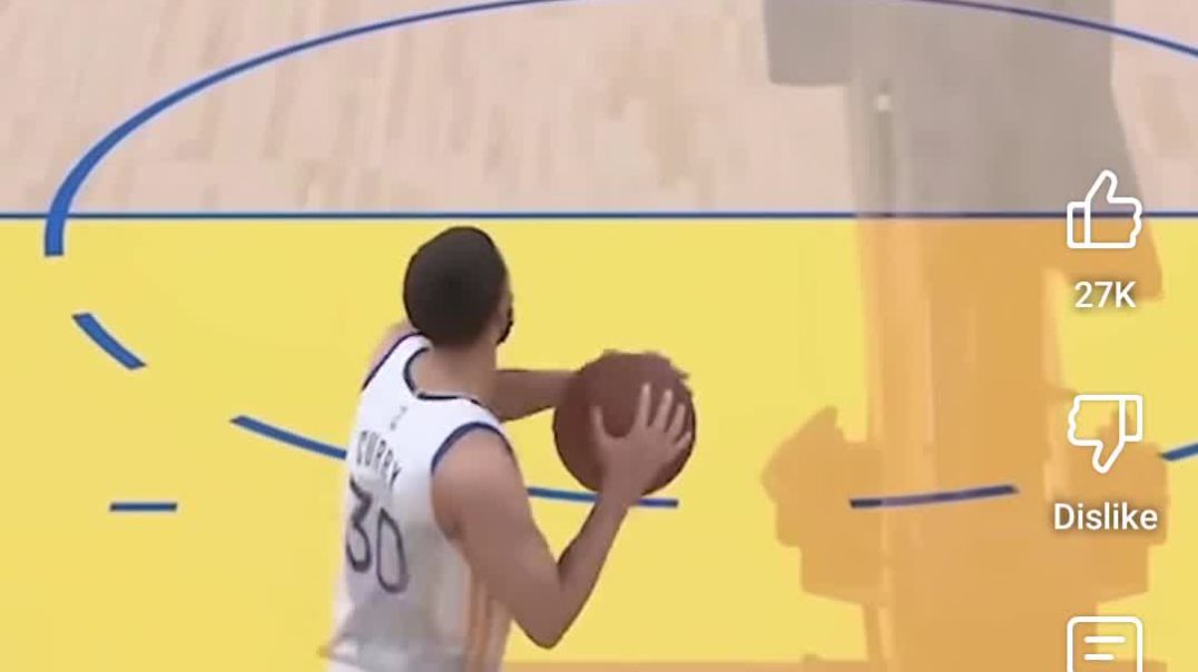 Steph Curry hitting a half court shot