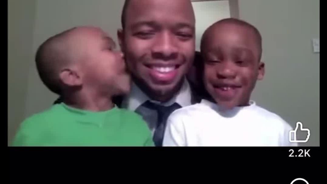 ⁣When your dad says he doesn't want to be mean to his kids And then you're kids kiss 👄 your