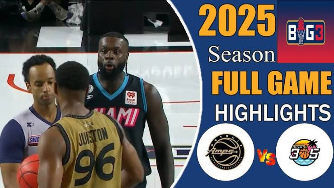 ⁣Miami 305 vs Detroit Amps Full Game Highlights Week 2 Big3 Season 2025