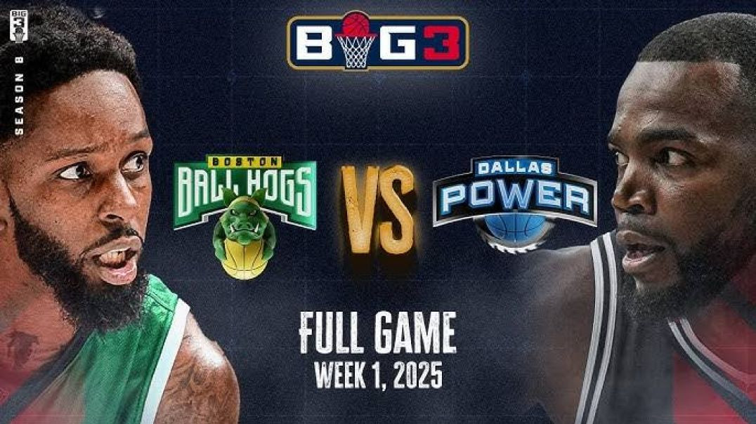 ⁣What a comeback! 2025 BIG3 Week 1 Full Game Dallas Power vs. Boston Ball Hogs