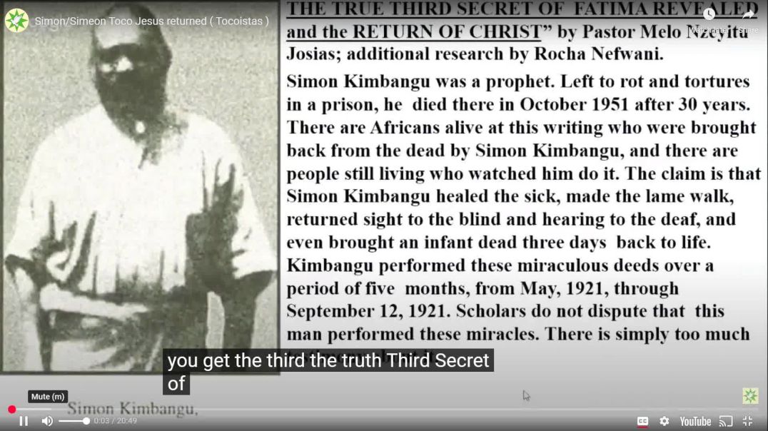 SIMON/SIMEON TOCO JESUS RETURNED (TOCOISTAS)