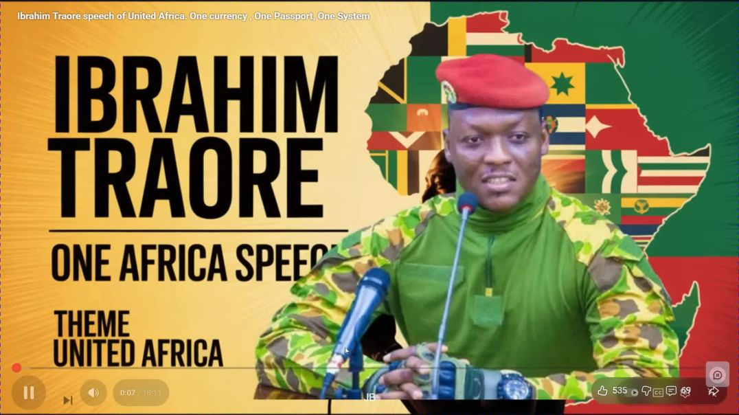 ⁣IBRAHIM TRAORE ONE AFRICA SPEECH THEME UNITED AFRICA