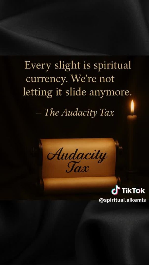 🔥 Every Slight is Currency — The Audacity Tax