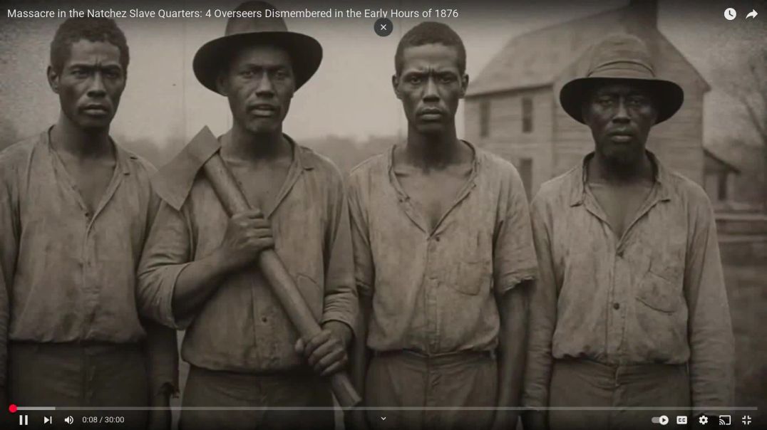 ⁣Massacre in the Natchez Slave Quarters 4 Overseers Dismembered in the Early Hours of 1876