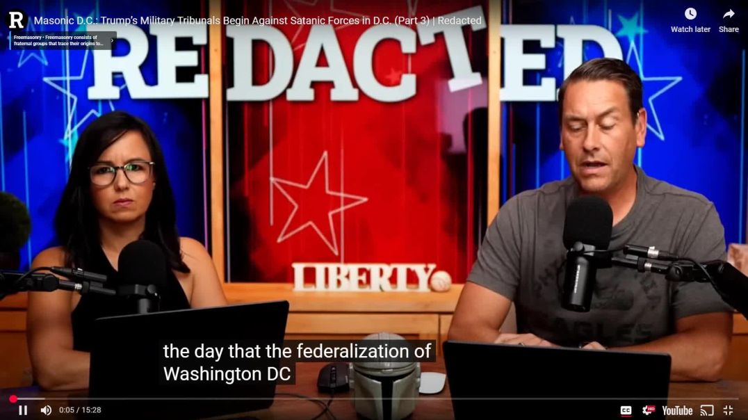 ⁣Watch Masonic D.C. Trump’s Military Tribunals Begin Against Satanic Forces in D.C. (Part 3)  Redacte