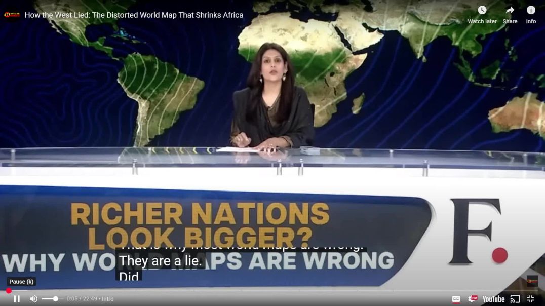 ⁣Watch How the West Lied The Distorted World Map That Shrinks Africa