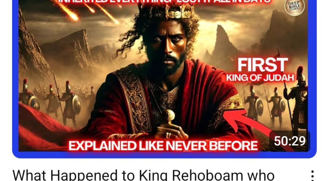 ⁣Watch What Happened to King Rehoboam who INHERITED EVERYTHING