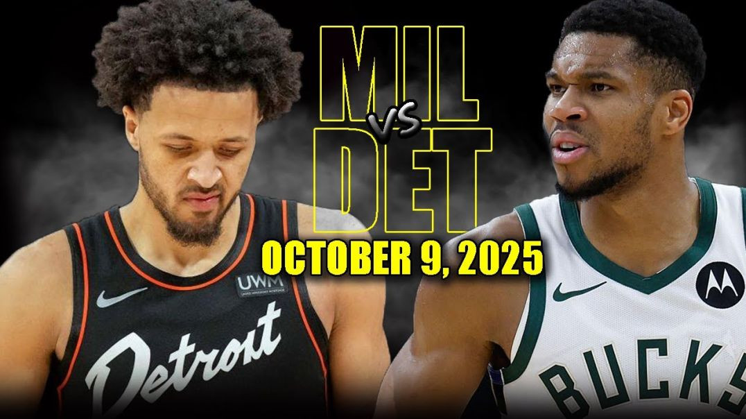 ⁣Milwaukee Bucks vs Detroit Pistons Full Game Highlights - October 9, 2025 NBA Preseason