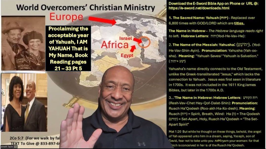 I Am Yahuah, That is My Name Isa 42 8 Explained in a More Excellent Away - pages 21 - 33 Pt 5