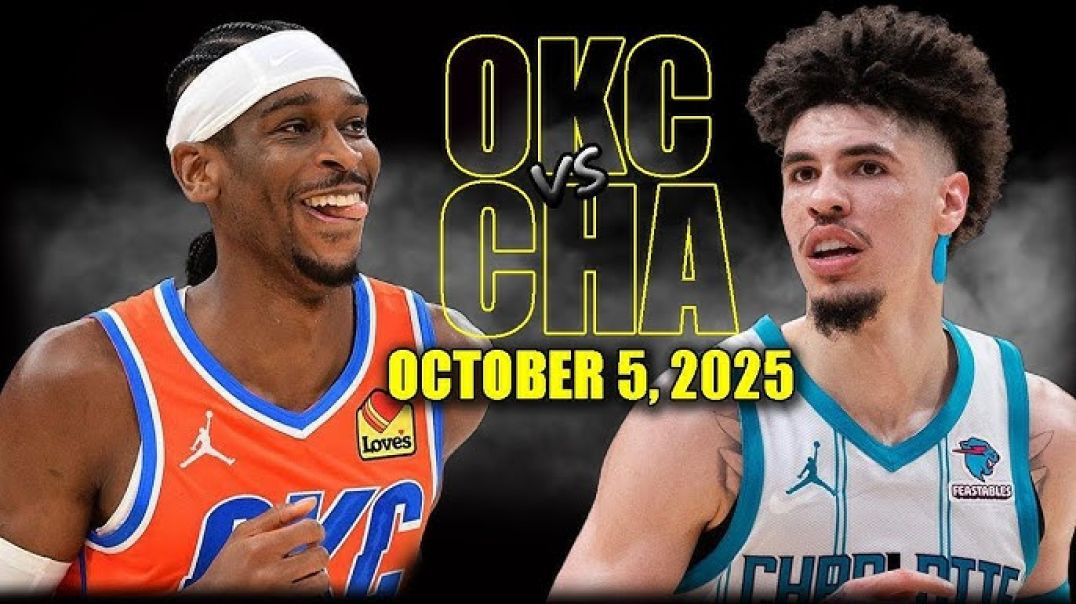 ⁣Oklahoma City Thunder vs Charlotte Hornets Full Game Highlights - October 5, 2025 NBA Preseason