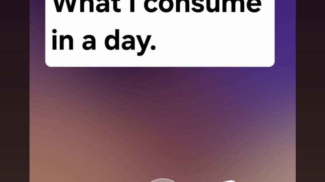What I consume in a day.