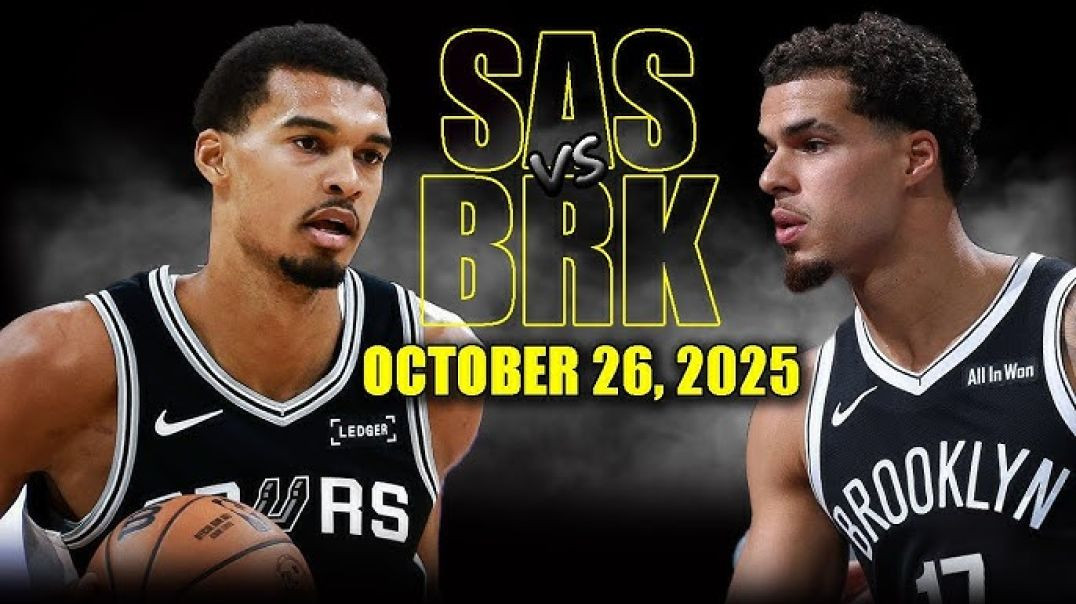 San Antonio Spurs vs Brooklyn Nets Full Game Highlights - October 26, 2025 NBA Season