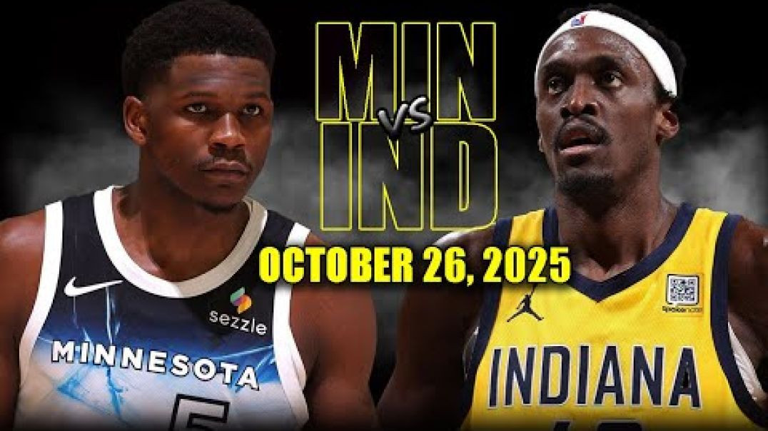 Minnesota Timberwolves vs Indiana Pacers Full Game Highlights - October 26, 2025 NBA Season