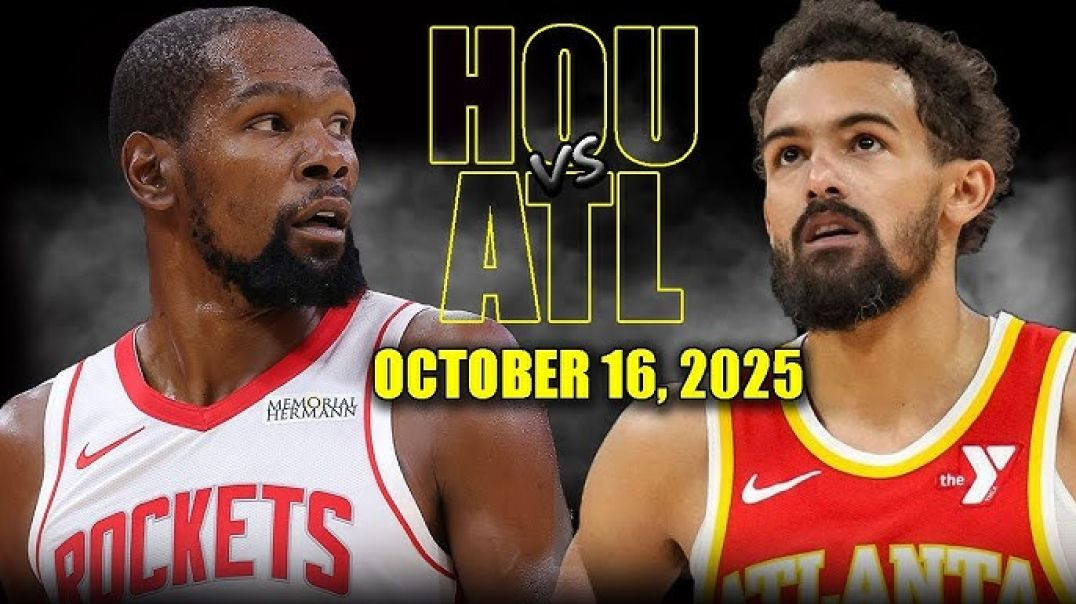 ⁣Houston Rockets vs Atlanta Hawks Full Game Highlights - October 16, 2025 NBA Preseason
