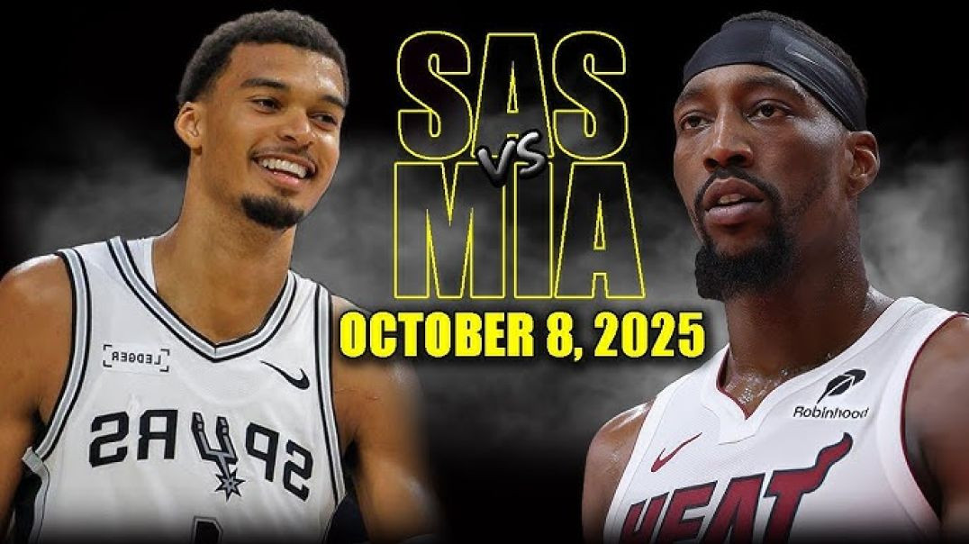 ⁣San Antonio Spurs vs Miami Heat Full Game Highlights - October 8, 2025 NBA Preseason