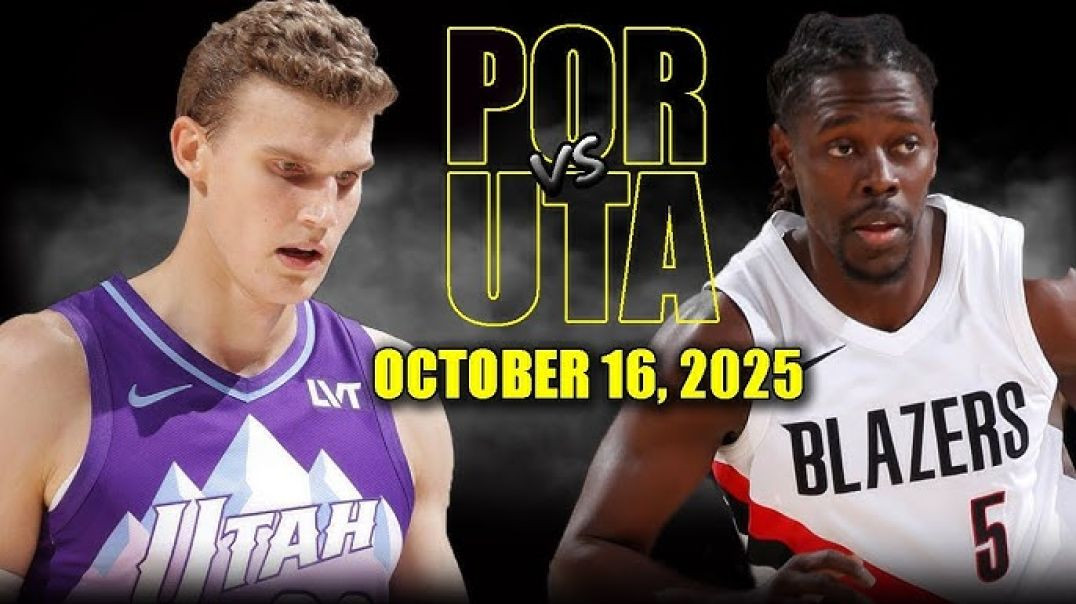 ⁣Portland Trail Blazers vs Utah Jazz Full Game Highlights - October 16, 2025 NBA Preseason
