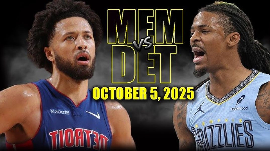 ⁣Memphis Grizzlies vs Detroit Pistons Full Game Highlights - October 5, 2025 NBA Preseason