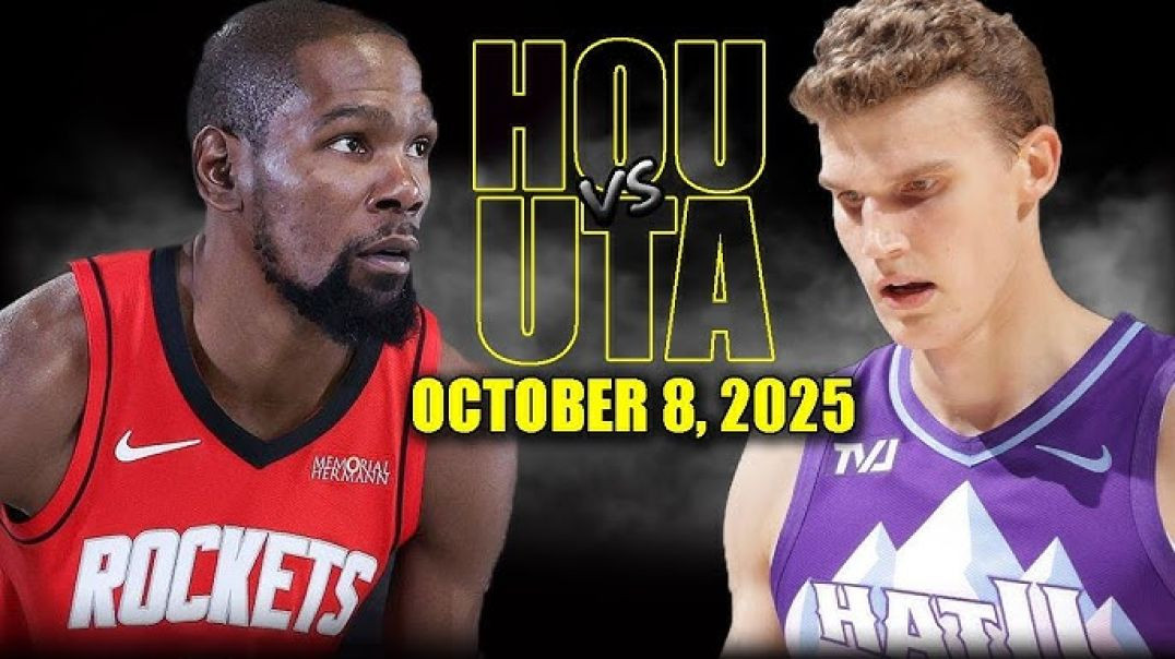 ⁣Houston Rockets vs Utah Jazz Full Game Highlights - October 8, 2025 NBA Preseason