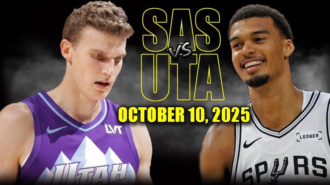 ⁣San Antonio Spurs vs Utah Jazz Full Game Highlights - October 10, 2025 NBA Preseason