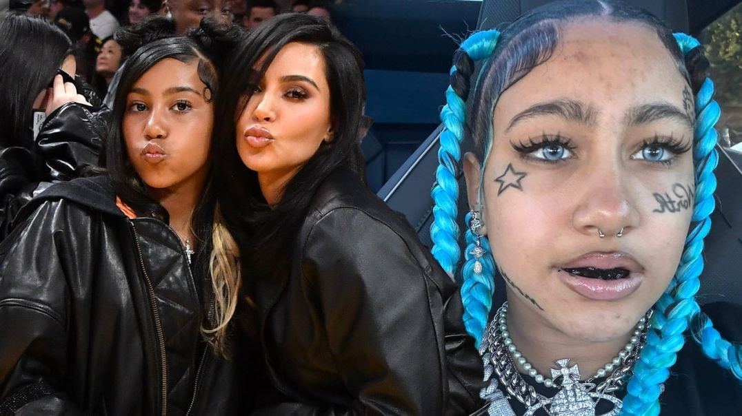 ⁣North West SHOCKS TikTok With Face Tattoos and Piercings
