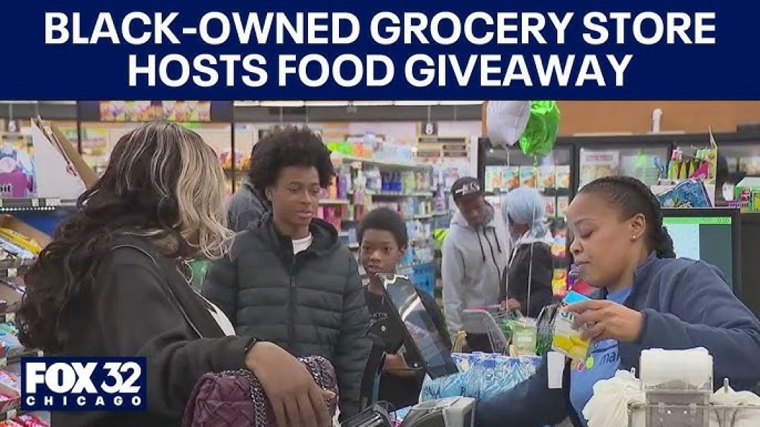 ⁣Black-owned grocery store hosts food giveaway