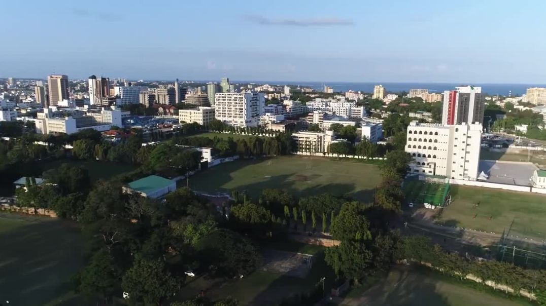 ⁣360 Drone aerial view of Mombasa city, Kenya, Africa