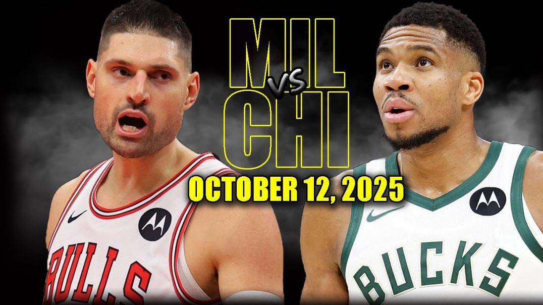 ⁣Chicago Bulls vs Milwaukee Bucks Full Game Highlights - October 12, 2025 NBA Preseason