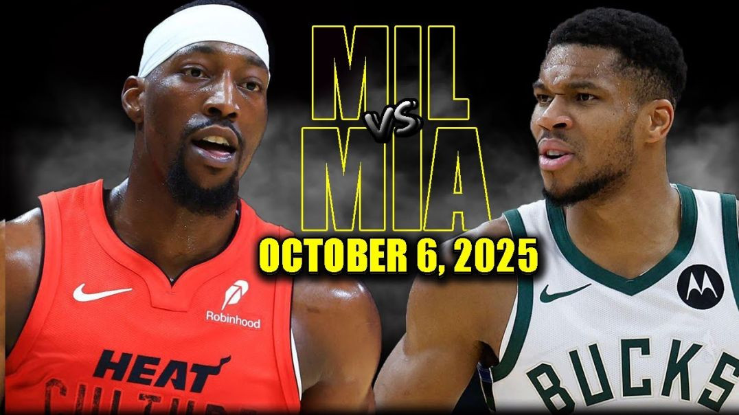 ⁣Miami Heat vs Milwaukee Bucks Full Game Highlights - October 6, 2025 NBA Preseason
