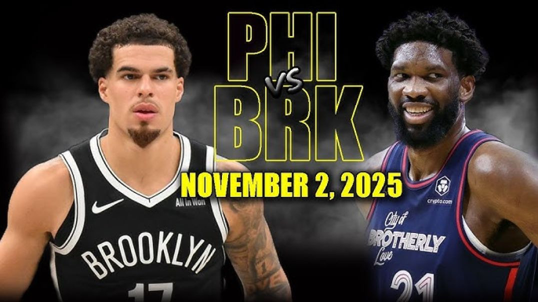⁣Philadelphia 76ers vs Brooklyn Nets Full Game Highlights - November 2, 2025 NBA Season
