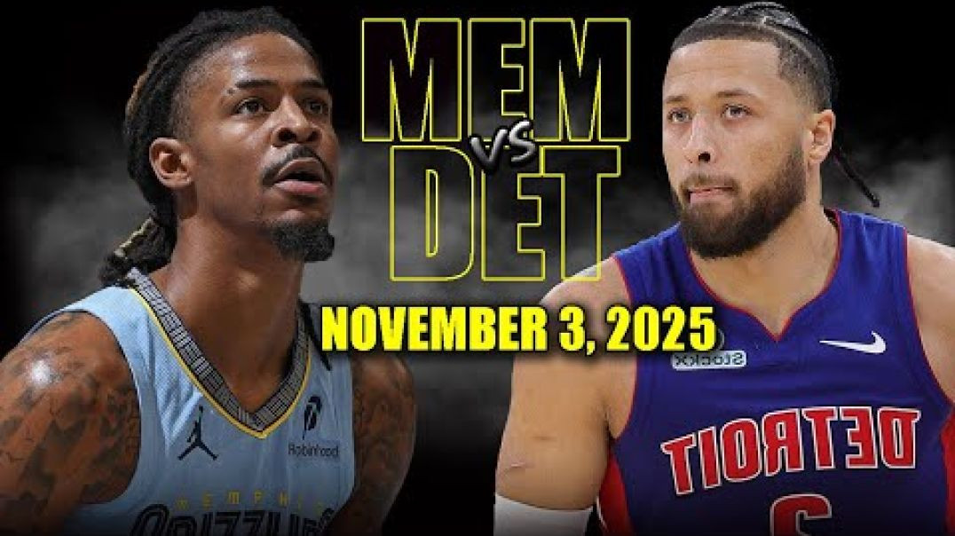 ⁣Memphis Grizzlies vs Detroit Pistons Full Game Highlights - November 3, 2025 NBA Season