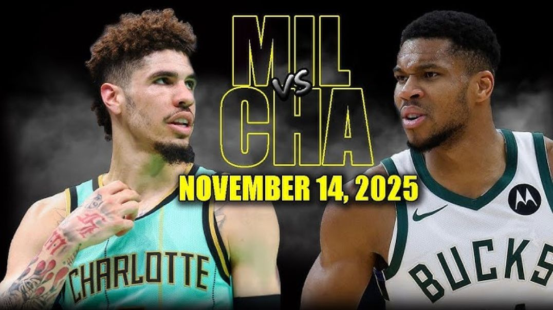 ⁣Milwaukee Bucks vs Charlotte Hornets Full Game Highlights - November 14, 2025 NBA Season