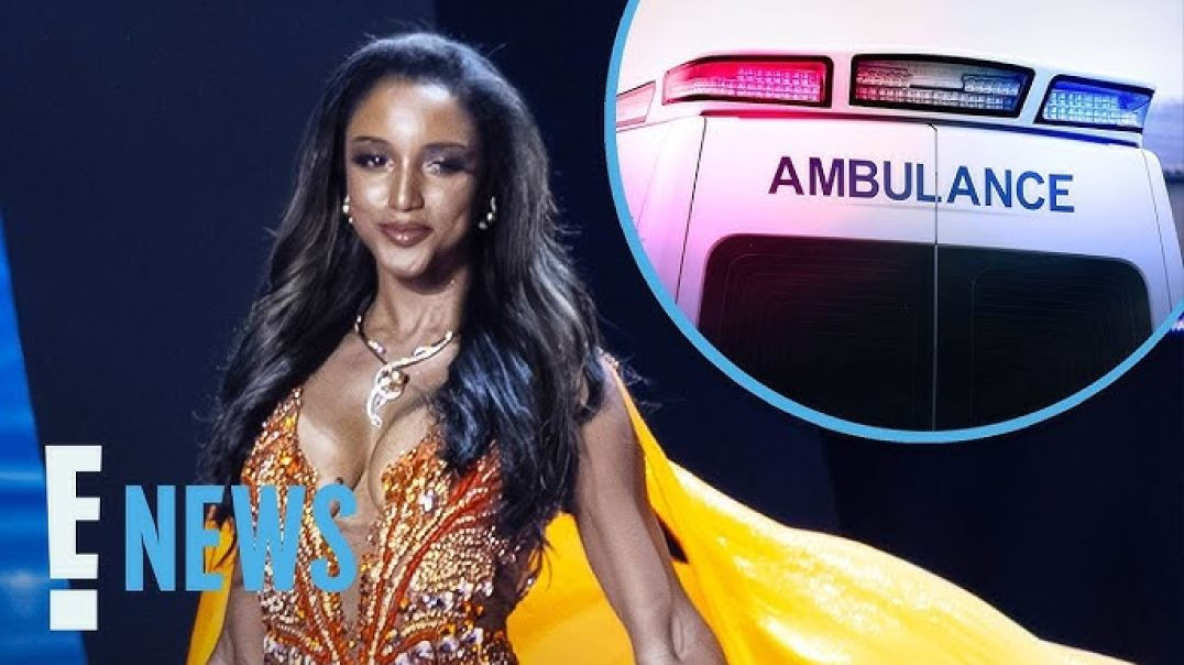 ⁣Miss Jamaica Falls Off Miss Universe Stage & Leaves on Stretcher