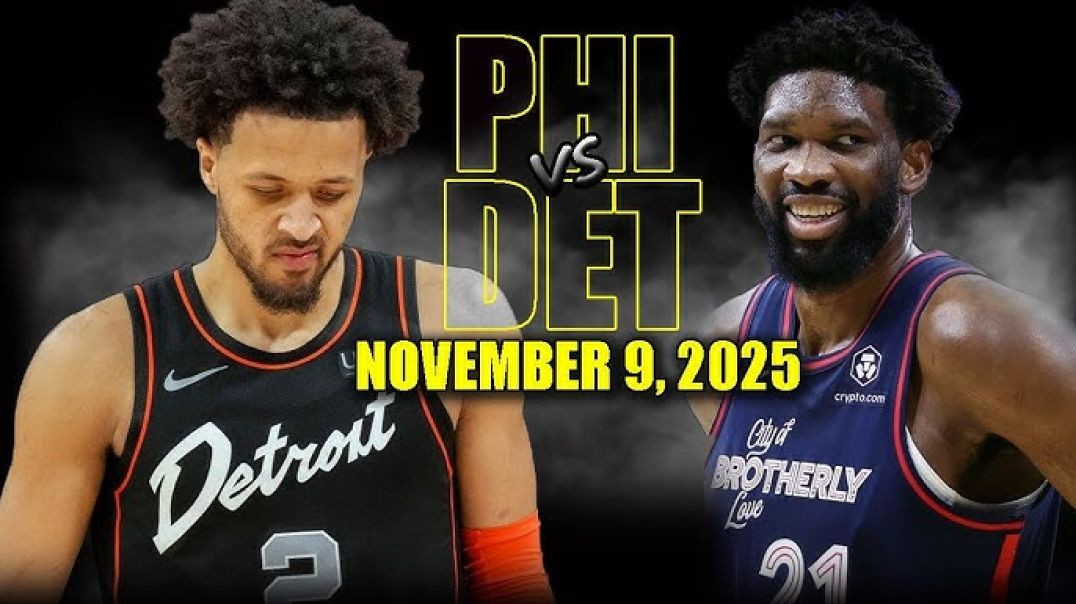 ⁣Philadelphia 76ers vs Detroit Pistons Full Game Highlights - November 9, 2025 NBA Season