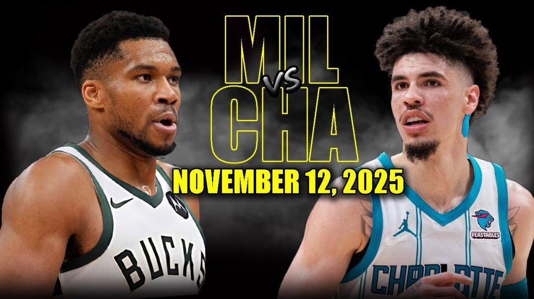 ⁣Milwaukee Bucks vs Charlotte Hornets Full Game Highlights - November 12, 2025 NBA Season