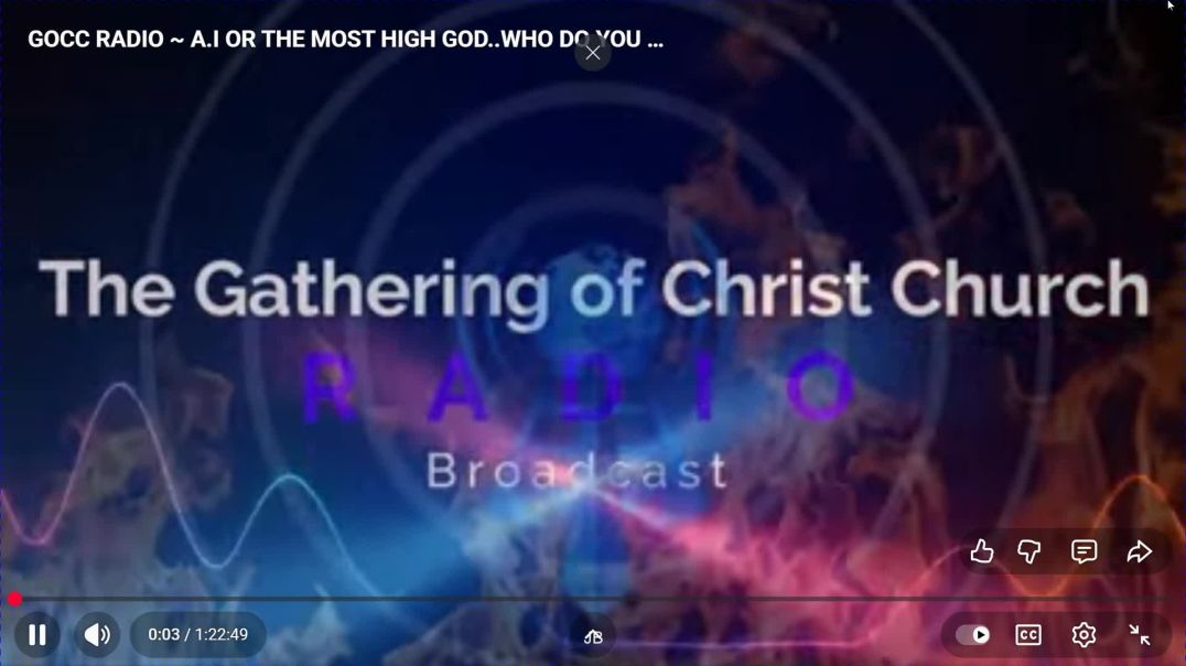 ⁣GOCC RADIO ~ A.I OR THE MOST HIGH GOD..WHO DO YOU FEAR Part 3