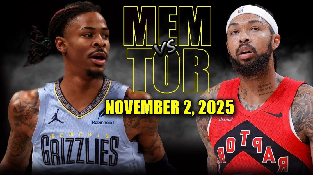 ⁣Memphis Grizzlies vs Toronto Raptors Full Game Highlights - November 2, 2025 NBA Season