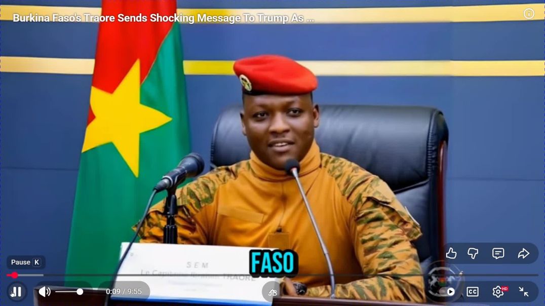 ⁣Burkina Faso Traore Sends Shocking Message To Trump As US Mulls Nigeria Christians Attack To Save Ch