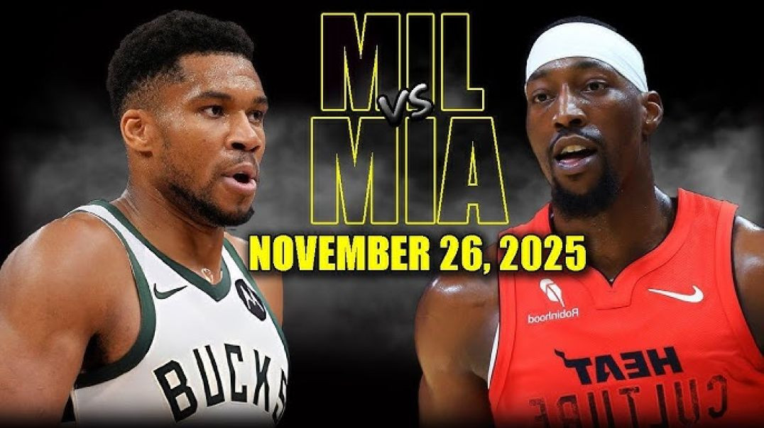⁣Milwaukee Bucks vs Miami Heat Full Game Highlights - November 26, 2025 NBA Season