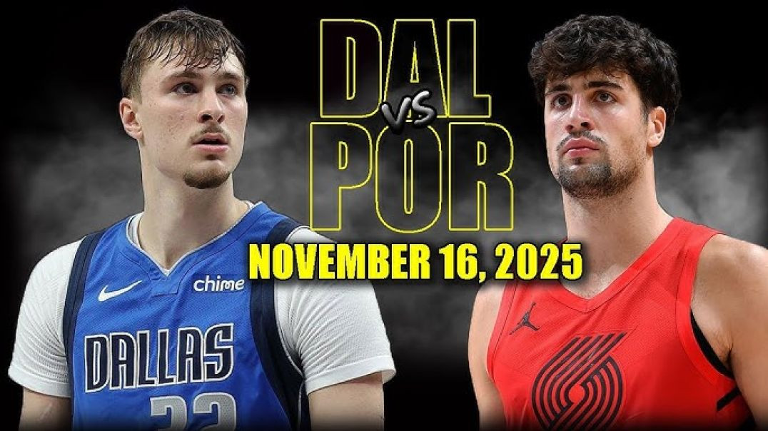 ⁣Dallas Mavericks vs Portland Trail Blazers Full Game Highlights - November 16, 2025 NBA Season