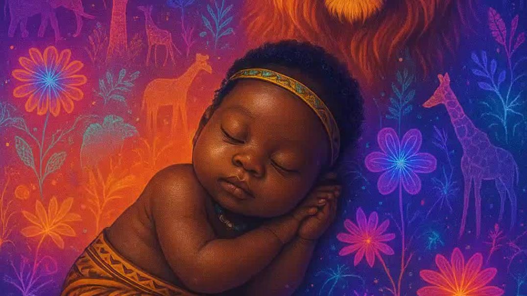 ⁣SLEEPING AFRICAN BABY